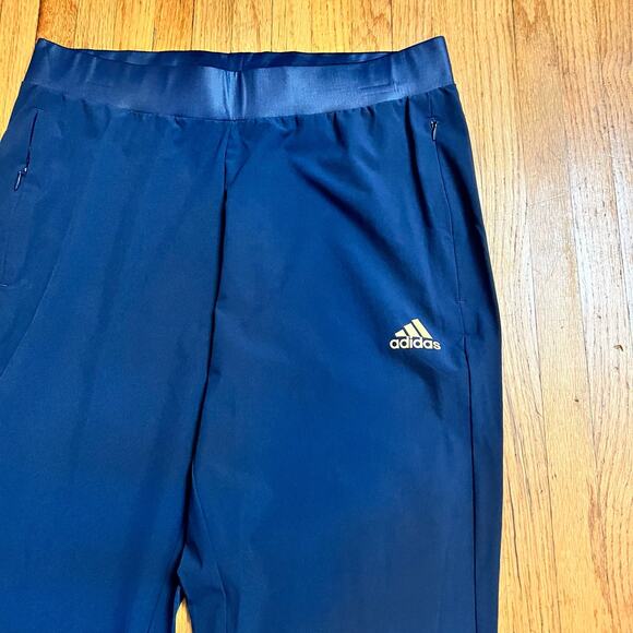 Adidas Pants Womens Medium Zoe Saldana Collection Joggers Active Navy - Picture 2 of 10